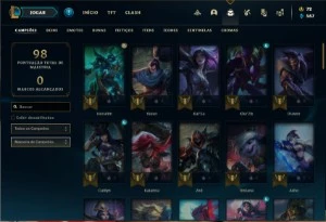 Conta prata 4 com 72 Champs e 42 skins (Criada em 2012) - League of Legends LOL