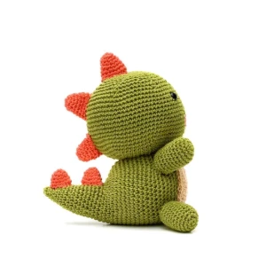 Dinossauro Verde em amigurumi - Artesanato e Personalizados