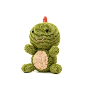 Dinossauro Verde em amigurumi - Artesanato e Personalizados