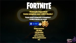 (Promoção) CONTA FORTNITE ACOMPANHADA DE 2.000 V-BUCKS RARA