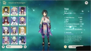 Conta Ar28 , com Xiao + 2 lança de jade - Genshin Impact