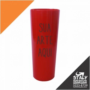 Long Drink Vermelho Fechado - Artesanato e Personalizados