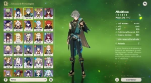 PROMOÇÃO Conta endgame Alhaitham Bis, Ayato Bis, Yelan Bis  - Genshin Impact