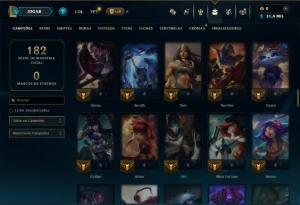 Prata 3 com 100 Champs e 10 Skins - League of Legends LOL