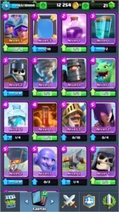 Conta level 9, arena 8 com 3 lendárias e 60 cartas - Clash Royale