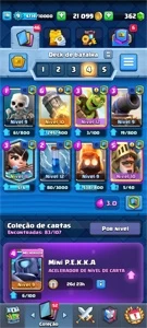 Conta com deck de log bait bom - Clash Royale