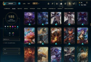 Unranked com 150 Champs e 185 Skins ( MID / TOP / JG ) - League of Legends LOL
