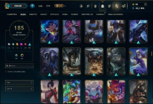 Unranked com 150 Champs e 185 Skins ( MID / TOP / JG ) - League of Legends LOL