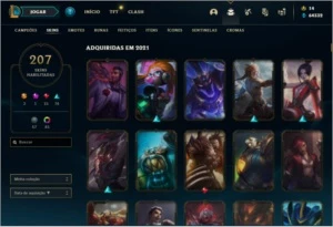 conta do lol foi d4 season passada lvl 711 tem 207 skins - League of Legends
