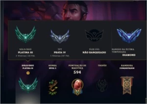 conta do lol foi d4 season passada lvl 711 tem 207 skins - League of Legends