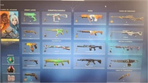 conta de valorant com 3 primeiros passes e varias skins
