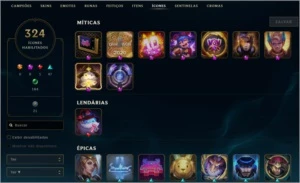 Conta D1 ( 300 skins, ryze triiunfante, EMOTE GM ) mmr ótimo - League of Legends LOL