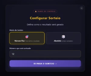 Sorteador Web - Número Controlado (código HTML) - Sites, Lojas e Sistemas Prontos Sites e Scripts