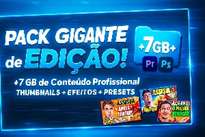 🎬 Mega Pack de Edição de Vídeo e Thumbnails - +7GB Arquivos - Outros