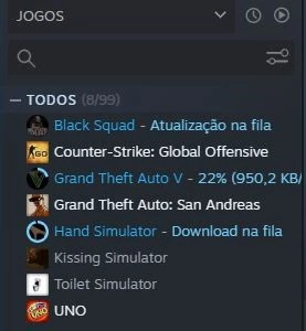 Conta Steam (GTA V, GTA SA, UNO, CS, Simulators)