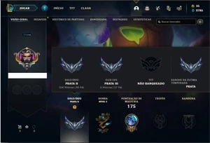 Conta prata 2 com 74 Champs e 56 Skins - League of Legends LOL