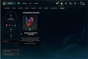Conta prata 2 com 74 Champs e 56 Skins - League of Legends LOL