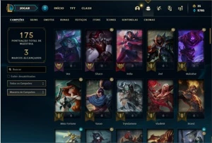 Conta prata 2 com 74 Champs e 56 Skins - League of Legends LOL