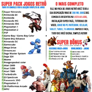 Pacote Completo Com Todos os Emuladores + Coleção De Jogos - Outros