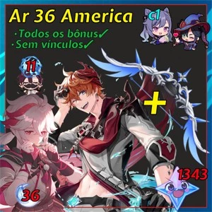 Tartaglia(Childe) + Arma Assinatura e Kazuha - Genshin Impact