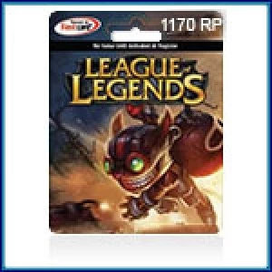 1170 RIOT POINTS - CARTÃO RP BR BRASIL - League of Legends LOL