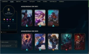 Conta unranked level 49,  6100 EA, 8 skins - League of Legends LOL