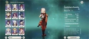 kazuha + ayaka com arma dela + diluc AR41 - Genshin Impact