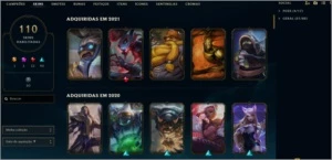Conta Lol, 110 skins, Nv 201, Ex-Gold 2 - League of Legends