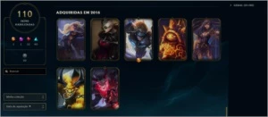 Conta Lol, 110 skins, Nv 201, Ex-Gold 2 - League of Legends