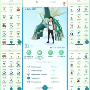 Conta Pokemon Go Nível 35 - Pokémon