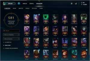 Conta LoL Platina 3 Com todos os Campeões - League of Legends