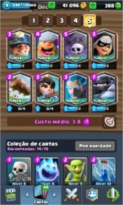 Conta com várias lendárias e muito ouro - Clash Royale