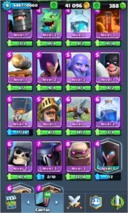 Conta com várias lendárias e muito ouro - Clash Royale
