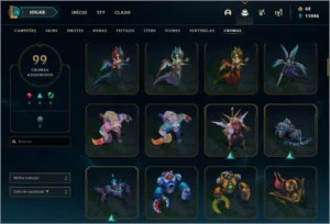 Conta de lol com + de 430 skins - League of Legends