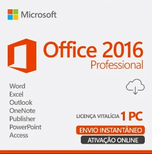 Microsoft Office 2016 Chave Ativação Vitalícia - Softwares and Licenses