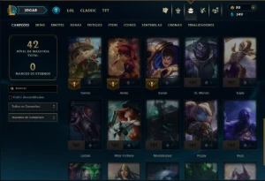 Unranked com 35 Champs e 50 Skins ( MONO ADC ) - League of Legends LOL