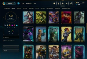 Unranked com 35 Champs e 50 Skins ( MONO ADC ) - League of Legends LOL