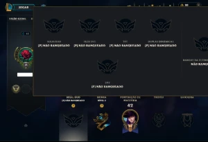 Unranked com 35 Champs e 50 Skins ( MONO ADC ) - League of Legends LOL