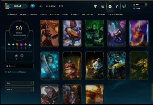 Unranked com 35 Champs e 50 Skins ( MONO ADC ) - League of Legends LOL