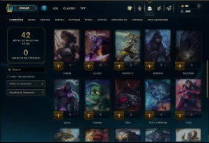 Unranked com 35 Champs e 50 Skins ( MONO ADC ) - League of Legends LOL