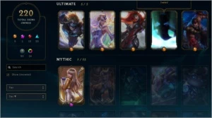 Conta de LOL 220 Skins Ouro 2 com com todos os campeões! - League of Legends