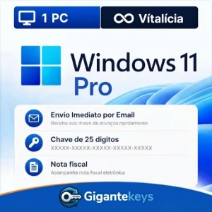 Microsoft Windows 11 Pro 32/64 Bits - Softwares e Licenças