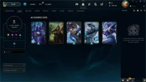 CONTA SMURF PLATINA 4 COM 3 SKINS EPICAS - League of Legends LOL