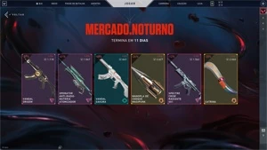 Conta com boas armas no Mercado Noturno - Valorant