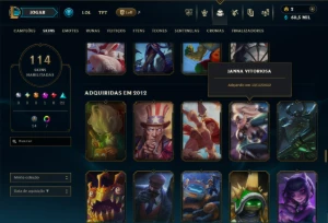 Conta League of legends Skins raras Pax Sivir, Kayle Juiza LOL