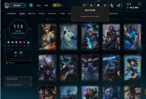 Conta League of legends Skins raras Pax Sivir, Kayle Juiza LOL