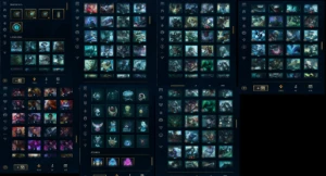 Pax Sivir, Kayle Juiza, Rammus Rei, Jana Vitoriosa 114 skins - League of Legends LOL