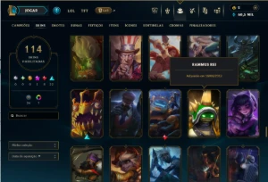 Conta League of legends Skins raras Pax Sivir, Kayle Juiza LOL