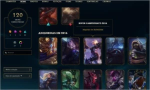 Conta LoL 2012 120 skins - League of Legends