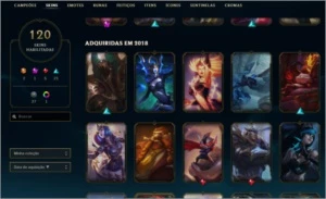 Conta LoL 2012 120 skins - League of Legends